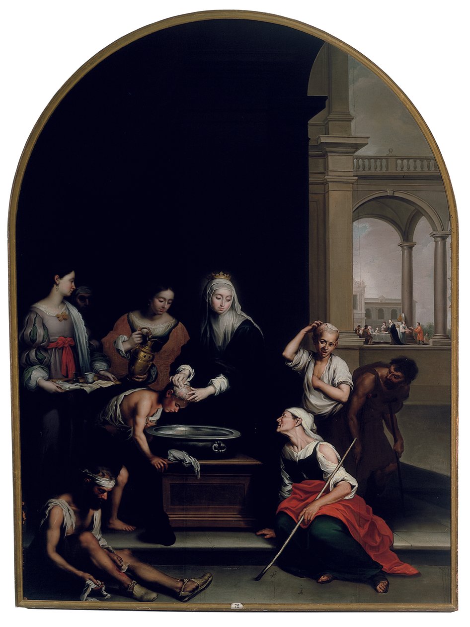 A caridade de Santa Isabel da Hungria, depois de Murillo de Francisco Augustin y Grande