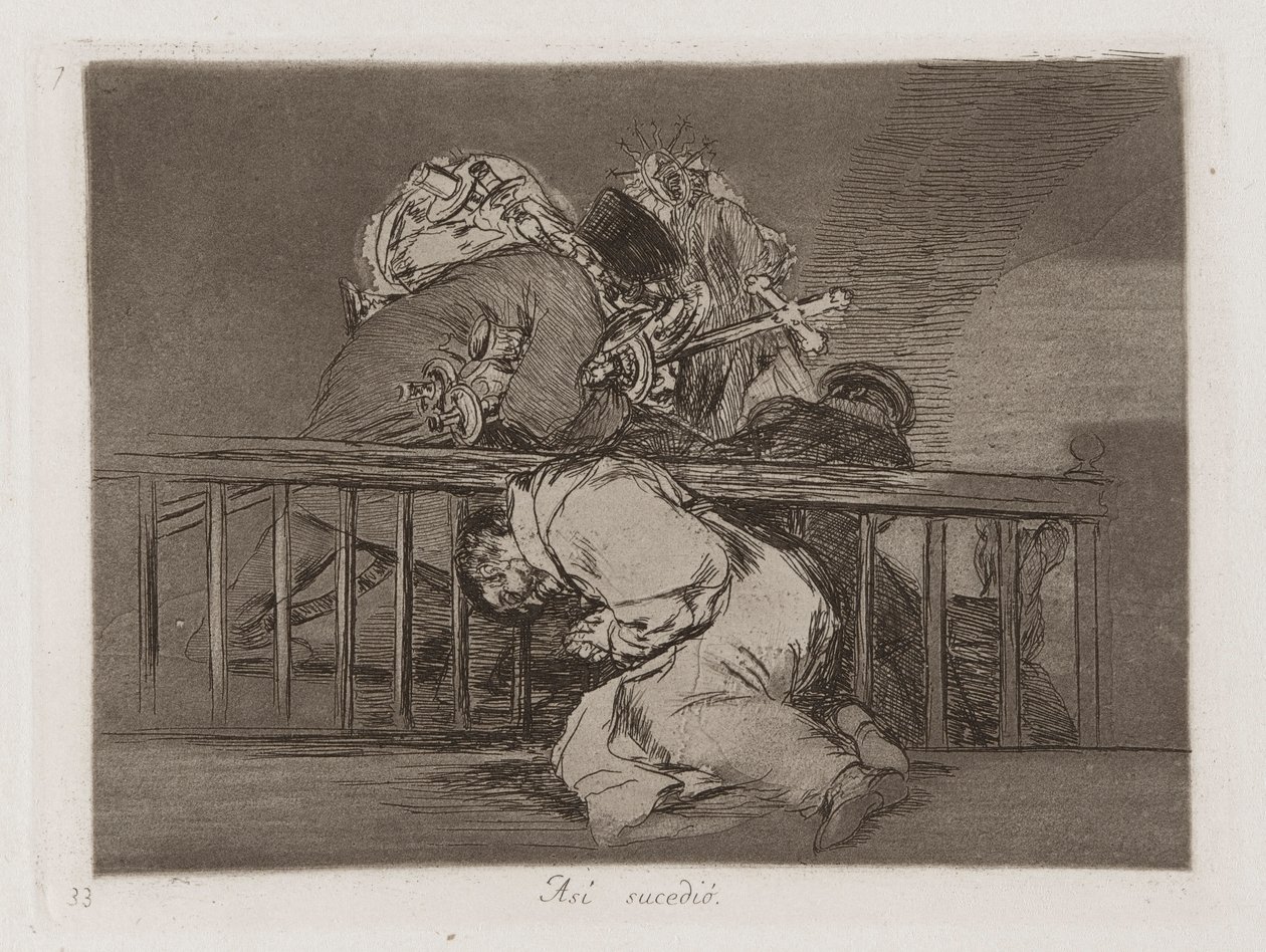 Como? sucedi? (Assim Aconteceu), Placa 47 de Los desastres de la guerra (Os Desastres da Guerra) de Francisco de Goya