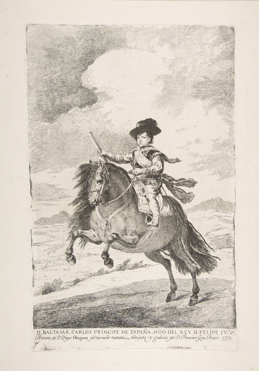 Balthasar Carlos, príncipe de Espanha e filho de Filipe IV D. Baltasar Carlos Príncipe de Esp ..., 1778. de Francisco de Goya