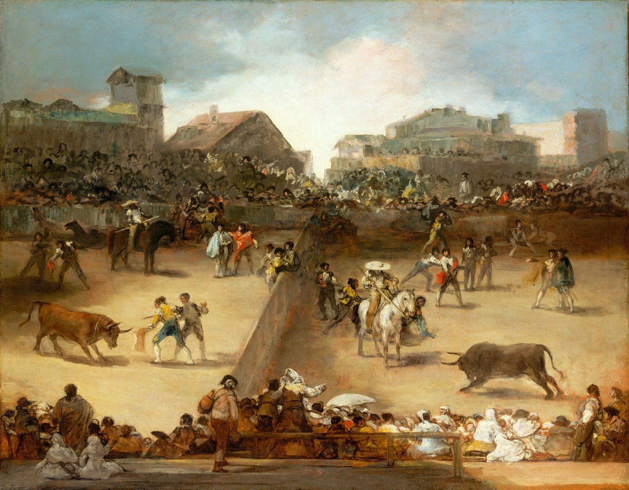 Tourada em um anel dividido. de Francisco de Goya