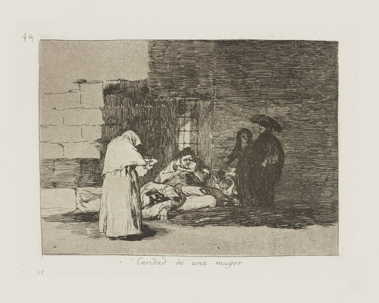 Caridade de uma mulher. (Uma Mulher de Francisco de Goya