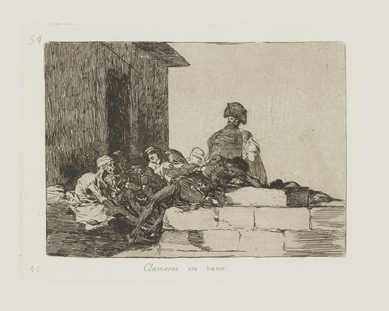 Clamores en vano. (Os apelos são em vão.), pl. 54 da série Los desastres de la guerra (Os Desastres da Guerra) de Francisco de Goya