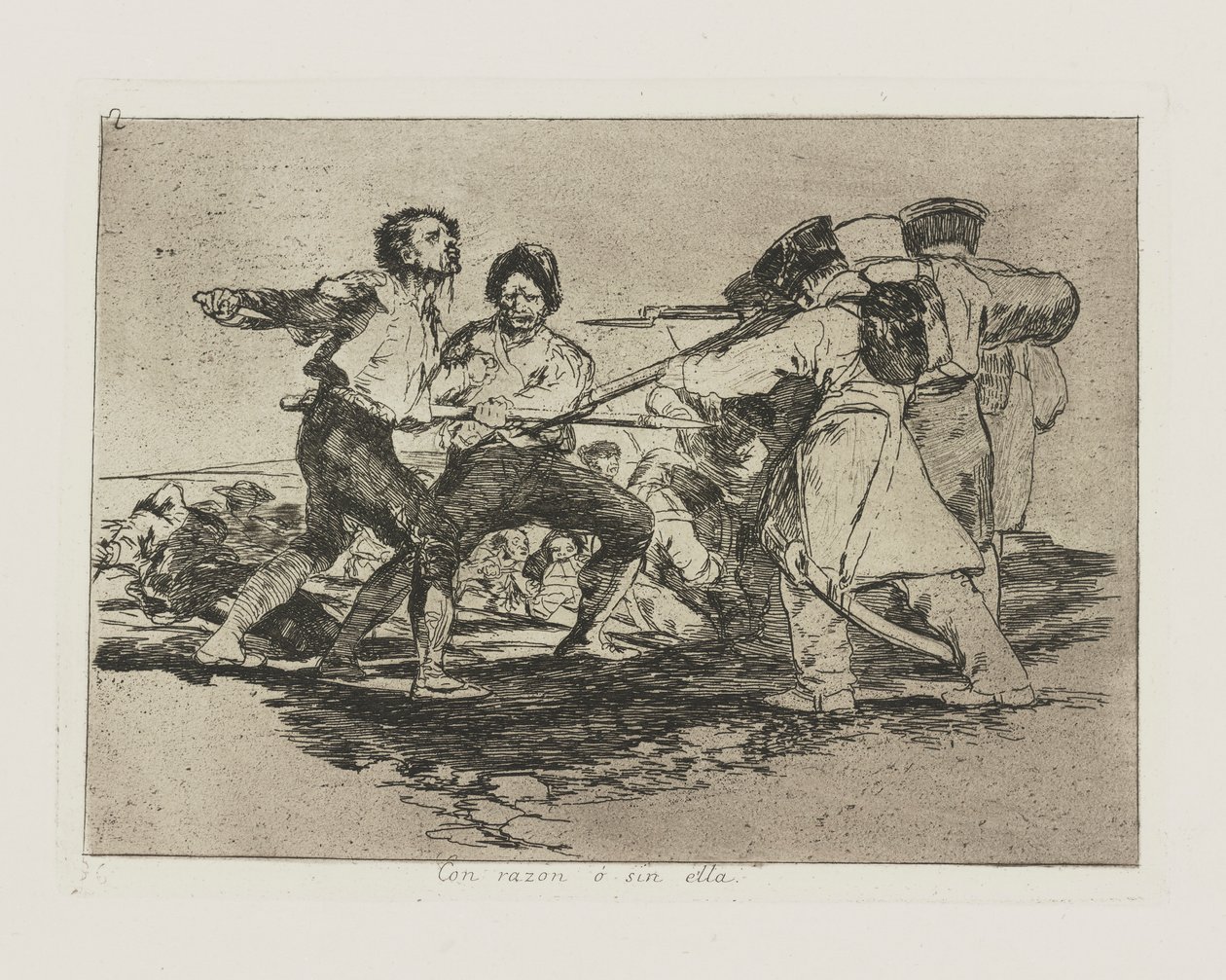 Acertadamente ? sim ela. (Com ou sem razão.), pl. 2 da série Os Desastres da Guerra de Francisco de Goya