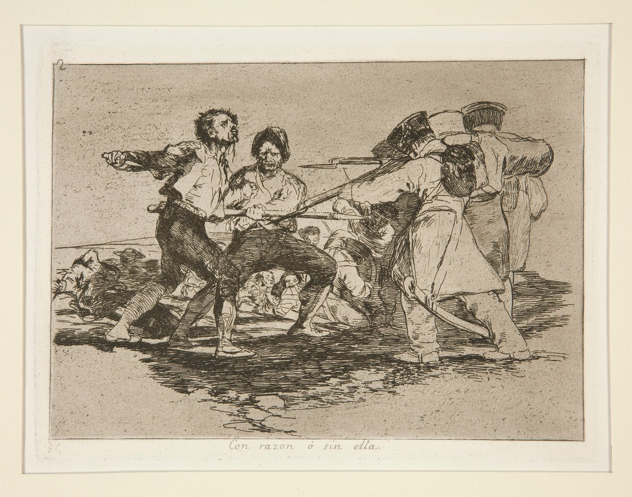 Acertadamente ? sem ela (com ou sem razão), pl. 2 da série Os Desastres da Guerra de Francisco de Goya