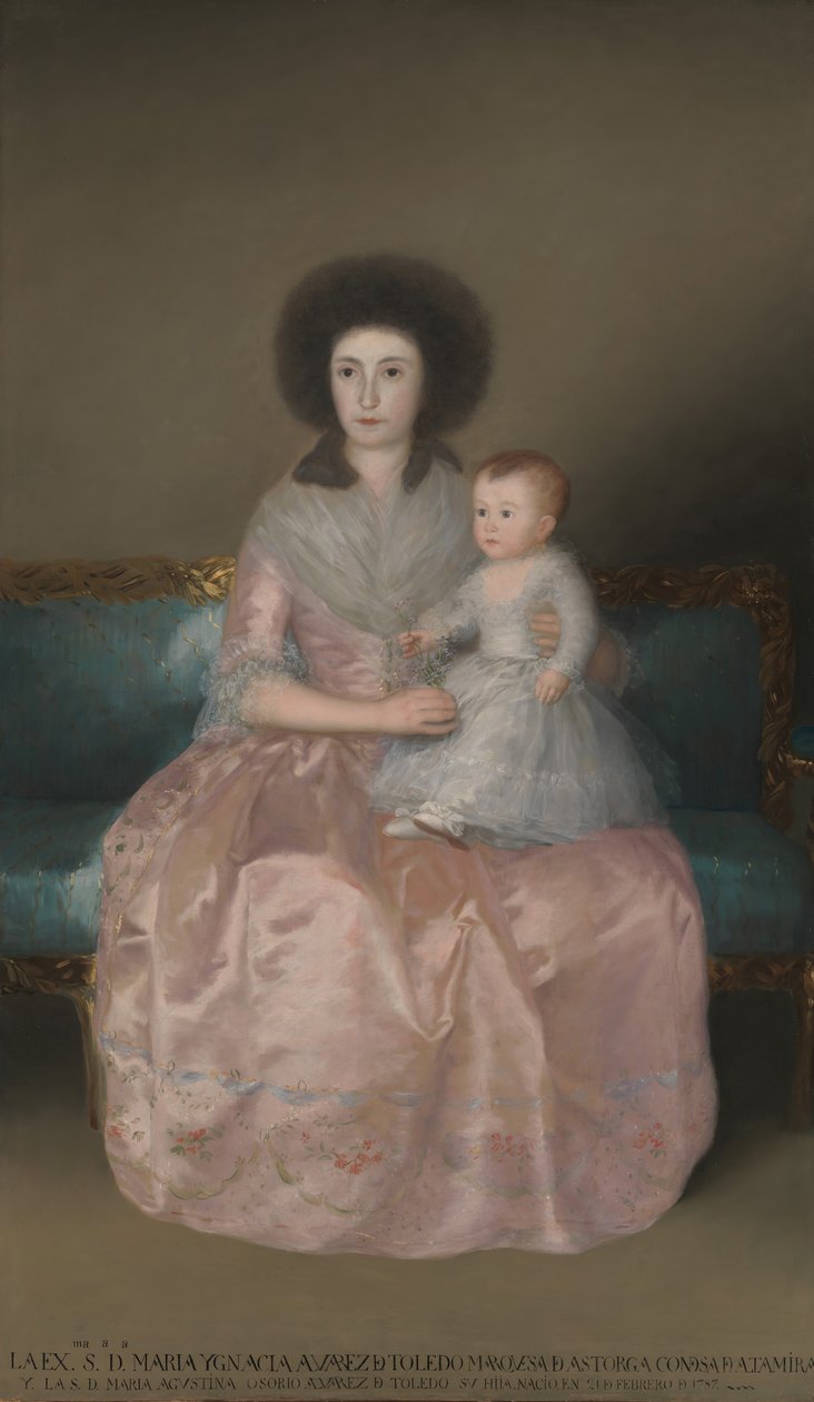 Condessa de Altamira e sua filha, María Agustina, 1787-88. de Francisco de Goya