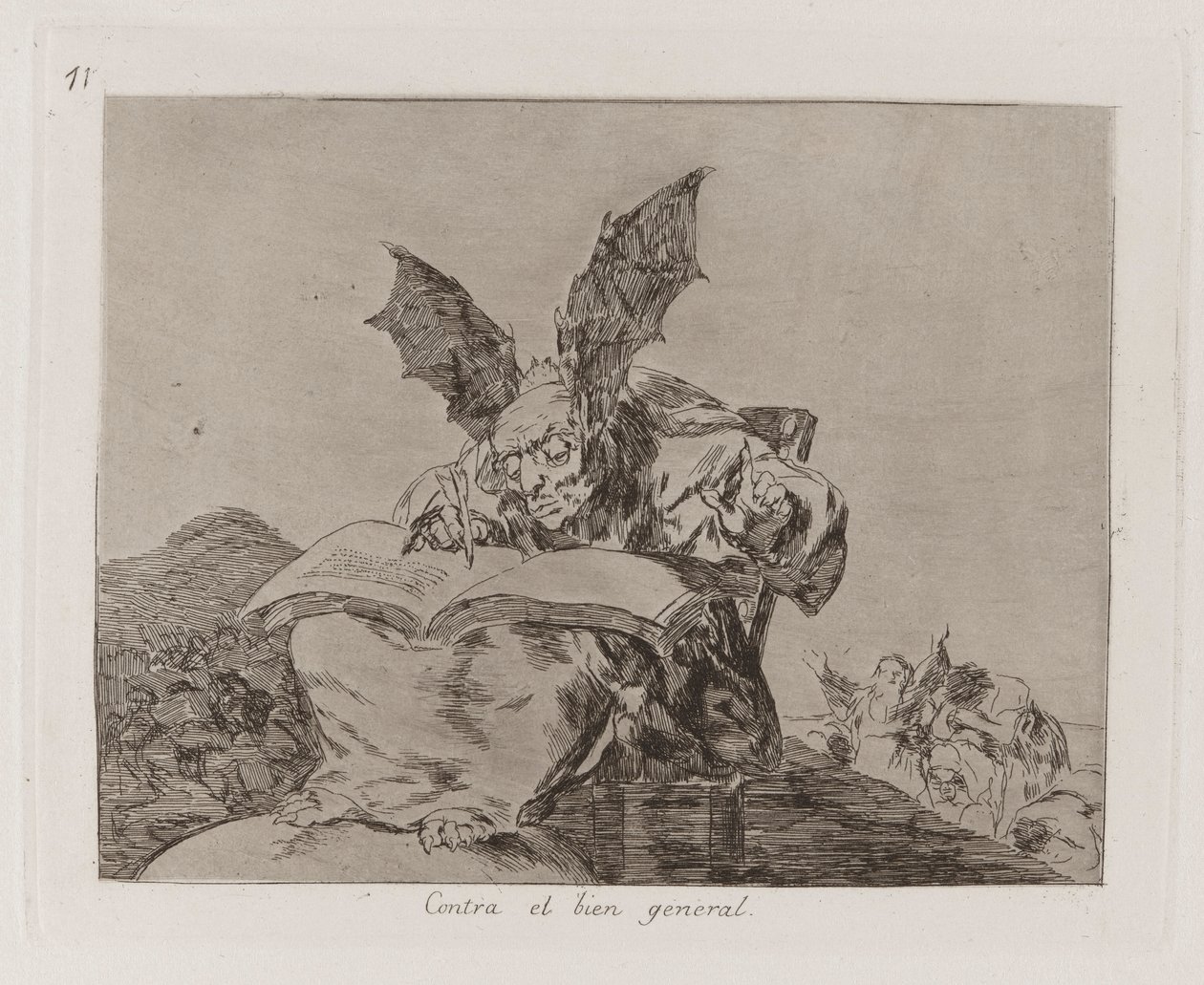 Contra el bien general (Contra o bem comum), Placa 71 de Los desastres de la guerra (Os Desastres da Guerra) de Francisco de Goya