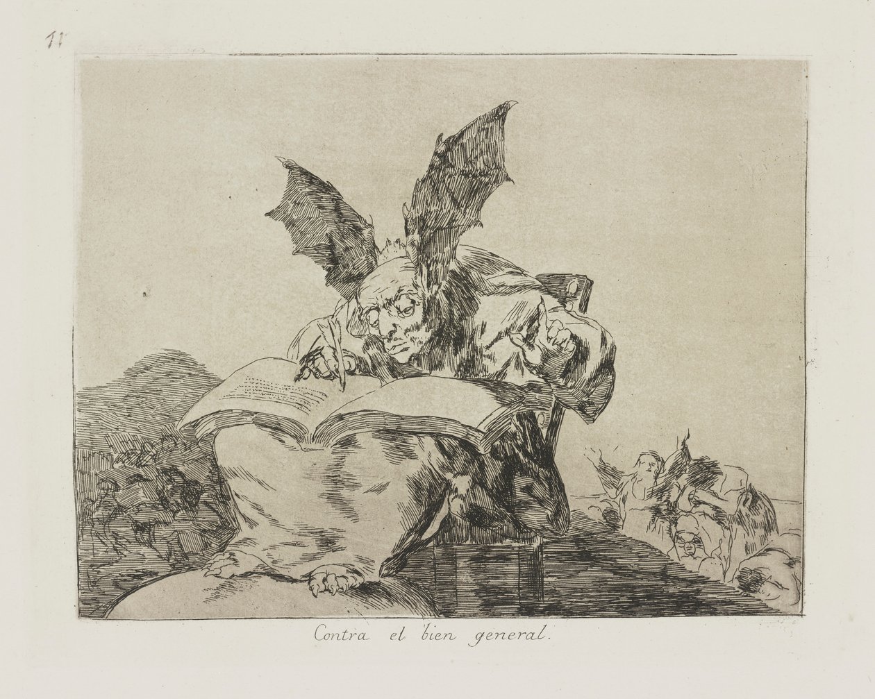 Contra el bien general. (Contra o bem comum.), pl. 71 da série Los desastres de la guerra (Os Desastres da Guerra) de Francisco de Goya