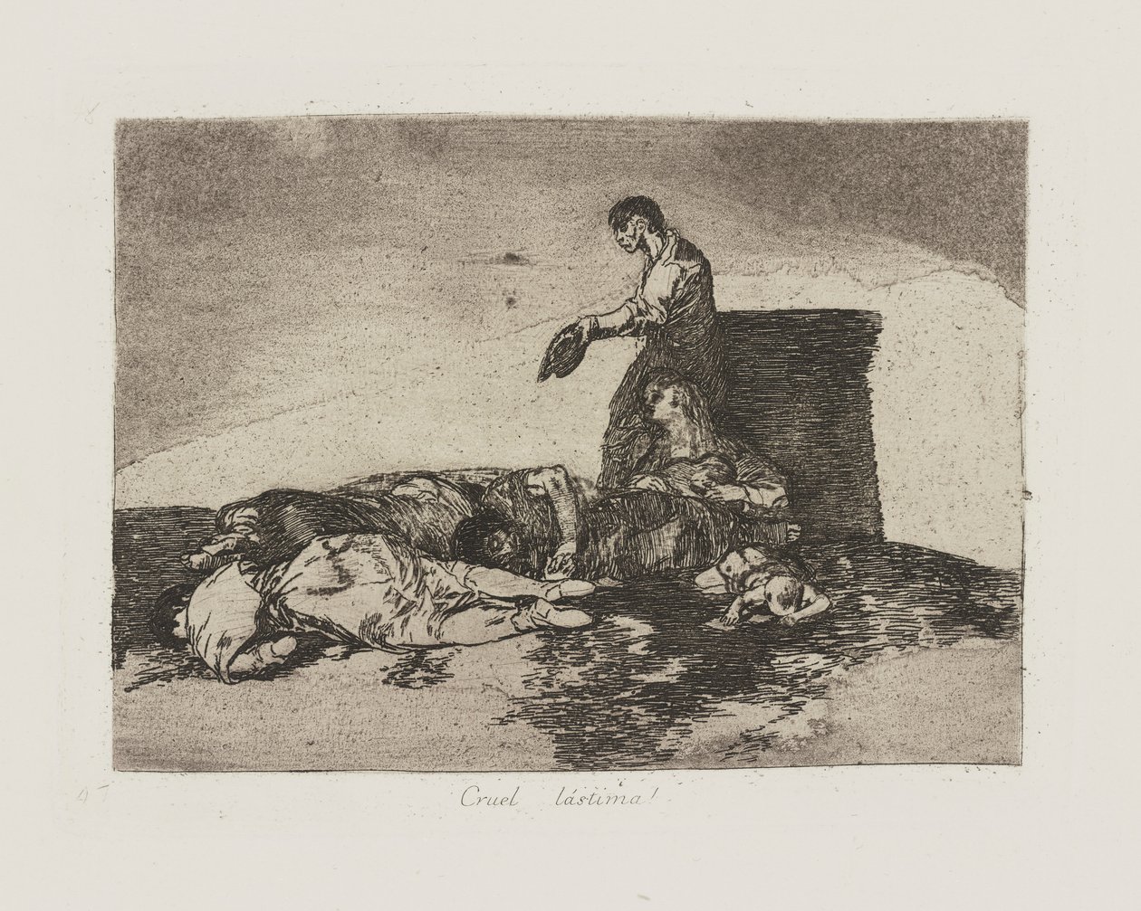 Cruel l?stima! (Cruel Tale of Woe!), pl. 48 da série Los desastres de la guerra (The Disasters of War) de Francisco de Goya