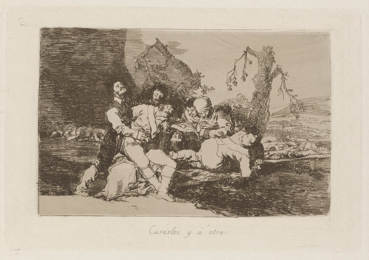 Curarlos, y ? otra (Get Them Well, and On to the Next), Plate 20 from Los desastres de la guerra (The Disasters of War) de Francisco de Goya