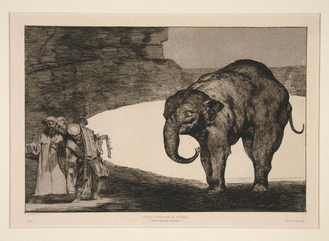 Disparate de bestia (Animal Folly), placa não numerada da série Los proverbios de Francisco de Goya