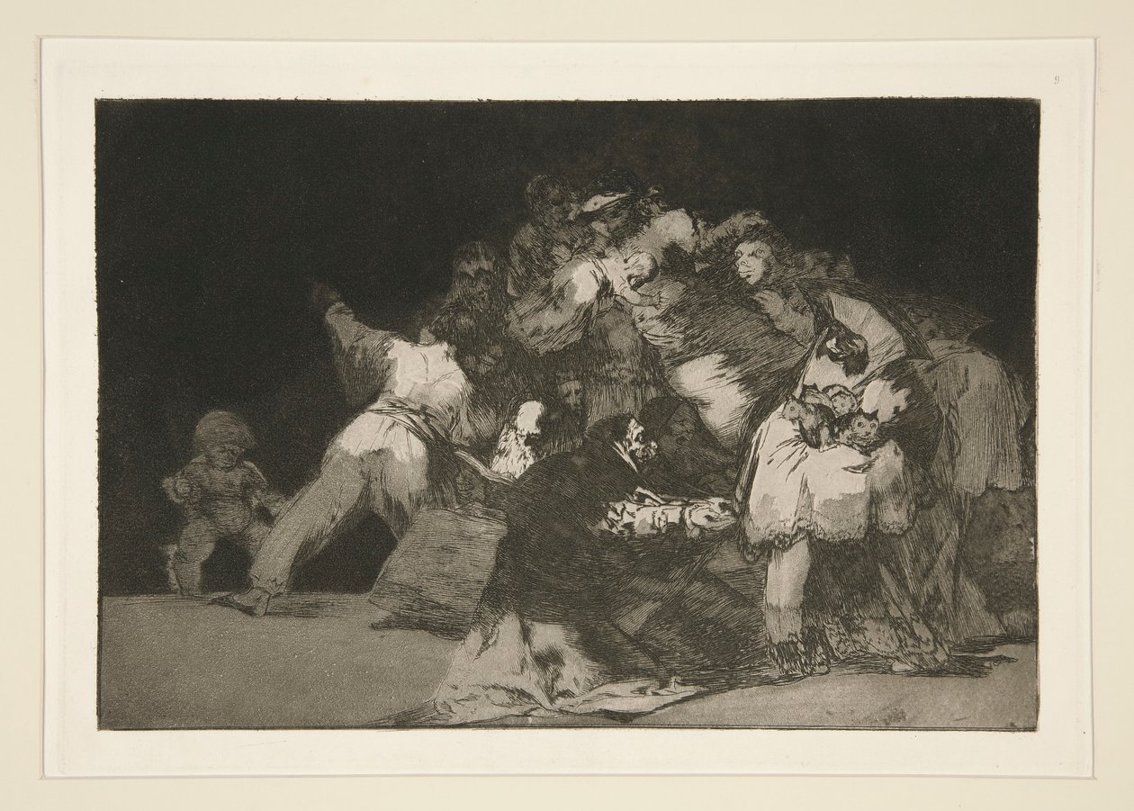 Disparate geral (General Folly), pl. 9 da série Los provérbios de Francisco de Goya