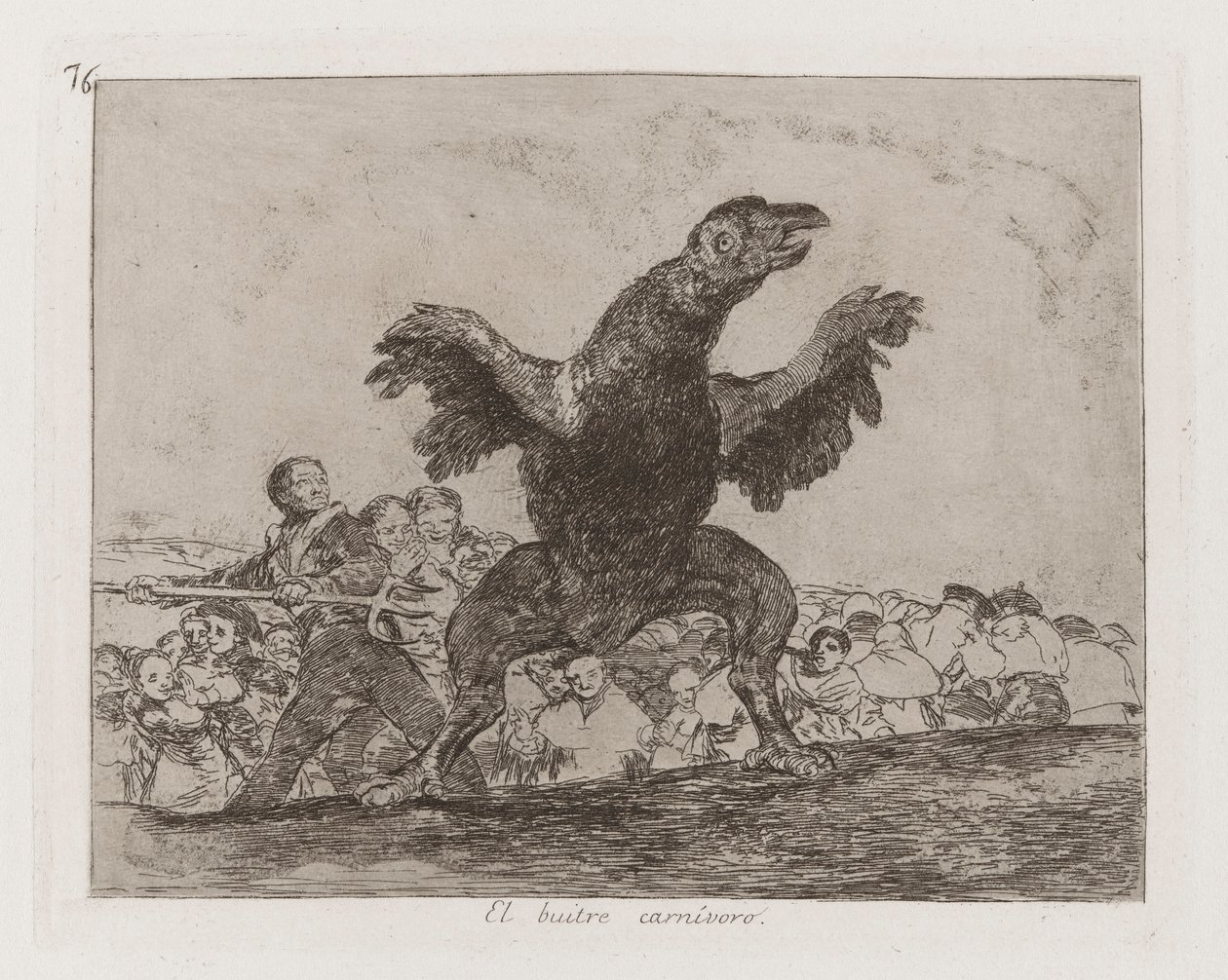 O Abutre Carnívoro, Placa 76 de Os Desastres da Guerra de Francisco de Goya