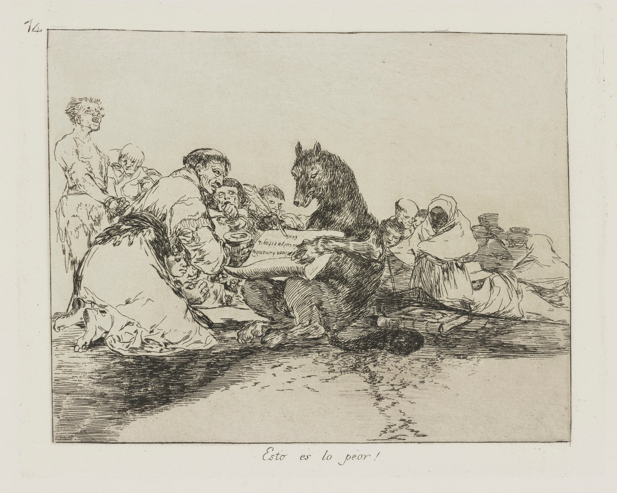 Este é o pior! (Isso é o pior de tudo!), pl. 74 da série Os Desastres da Guerra de Francisco de Goya