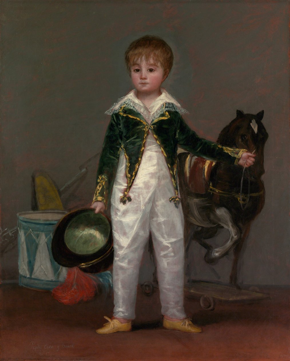 José Costa e Bonells morreram em 1870, chamado Pepito, ca. 1810 de Francisco de Goya