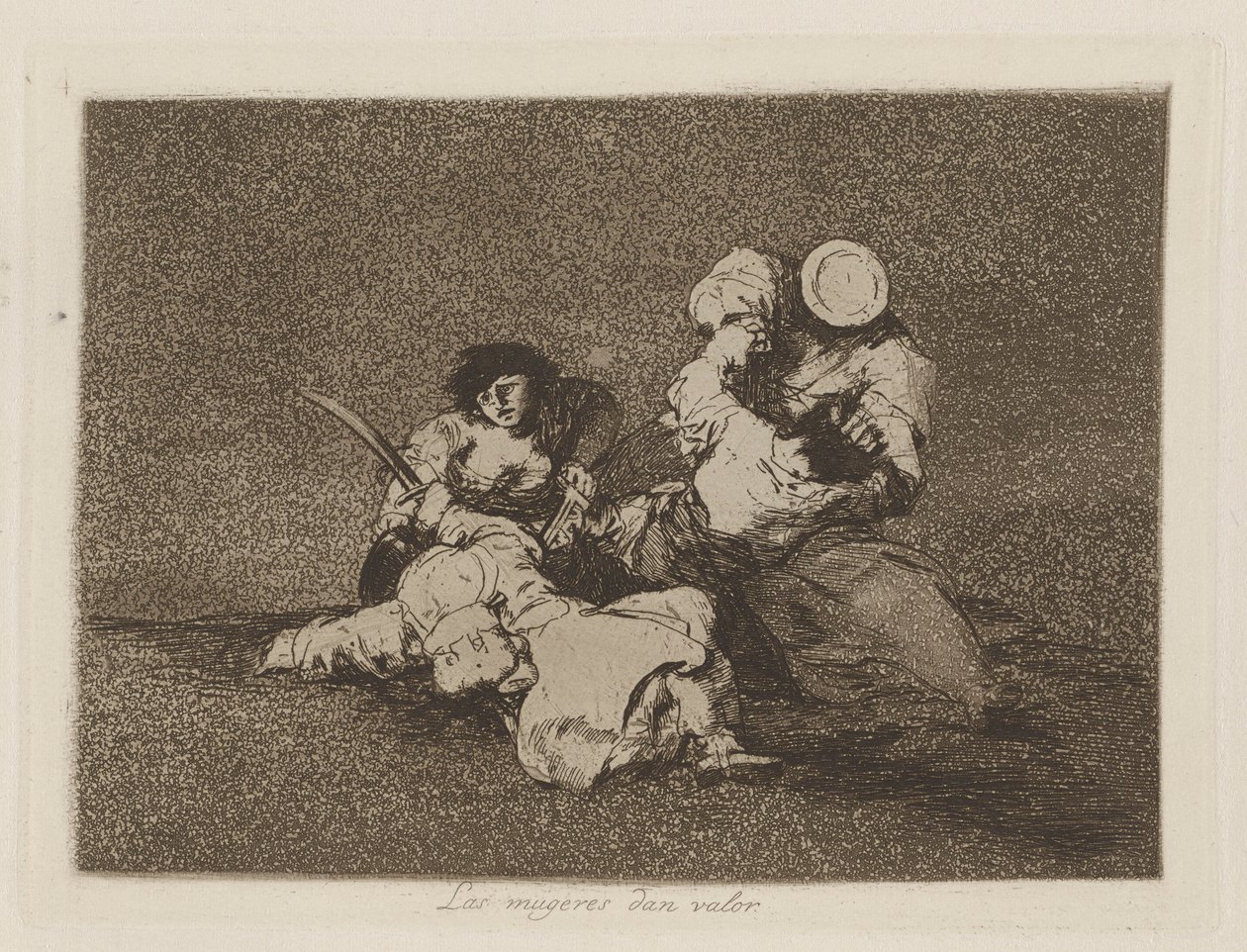 Las mugeres da valor (As mulheres dão coragem), pl. 4 da série Os Desastres da Guerra de Francisco de Goya