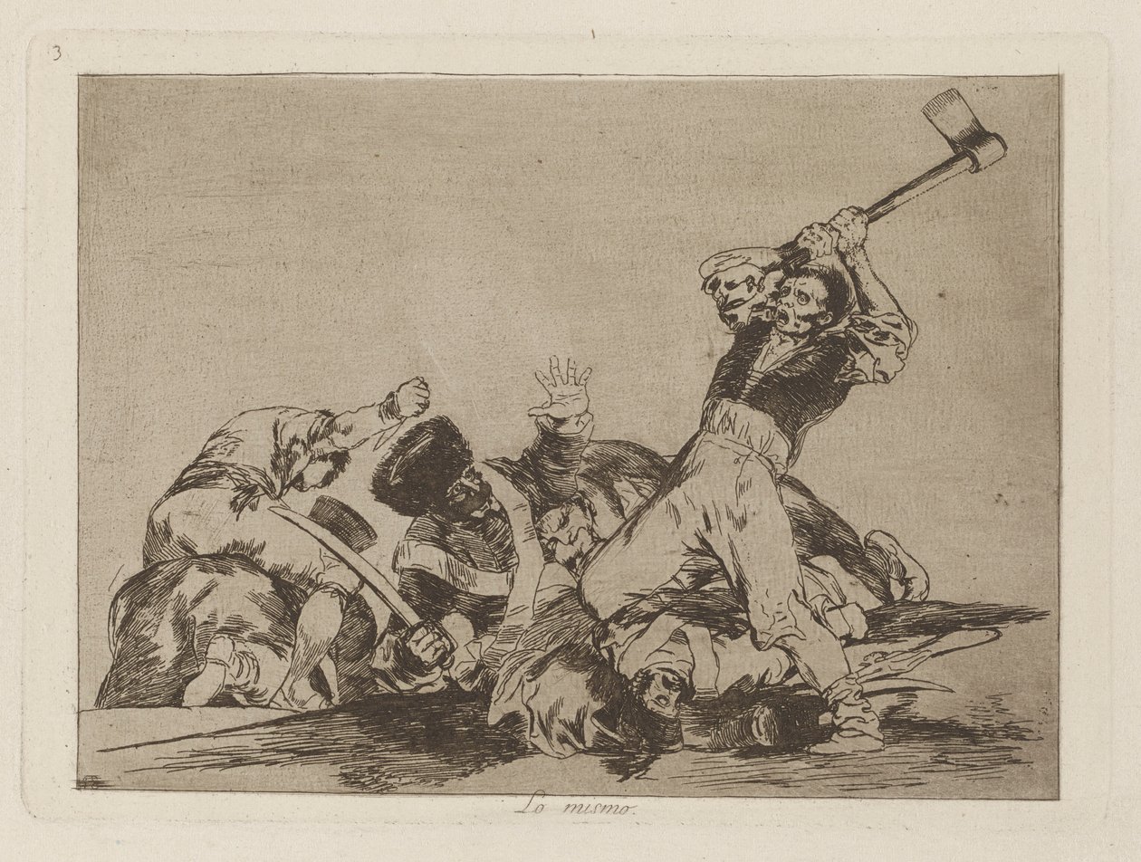 Lo mismo (The Same), pl. 3 da série Los desastres de la guerra (Os Desastres da Guerra) de Francisco de Goya