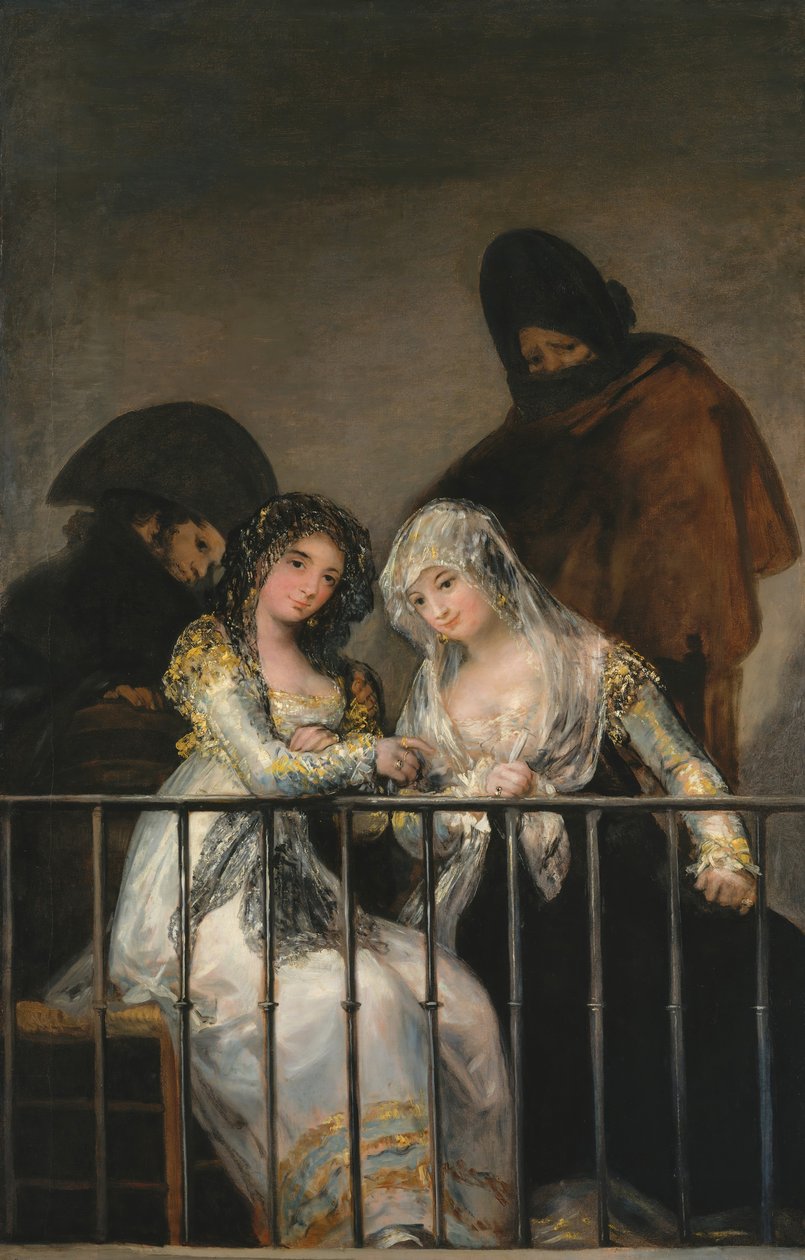 Majas em uma varanda, ca. 1800-1810. de Francisco de Goya