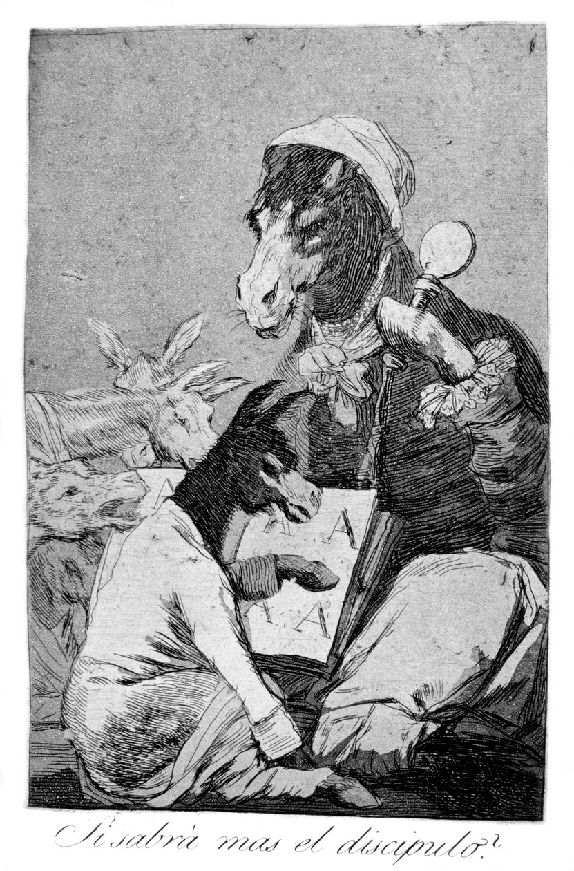 Pode o aluno não saber mais, 1799 de Francisco de Goya
