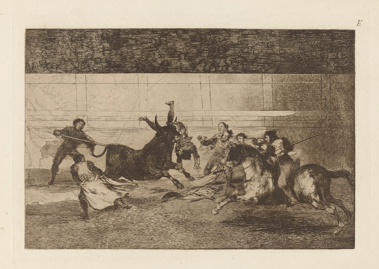 Mort de Pepe Illo (Morte de Pepe Illo, 2ª Composição), Placa E de La tauromaquia (3ª edição) de Francisco de Goya