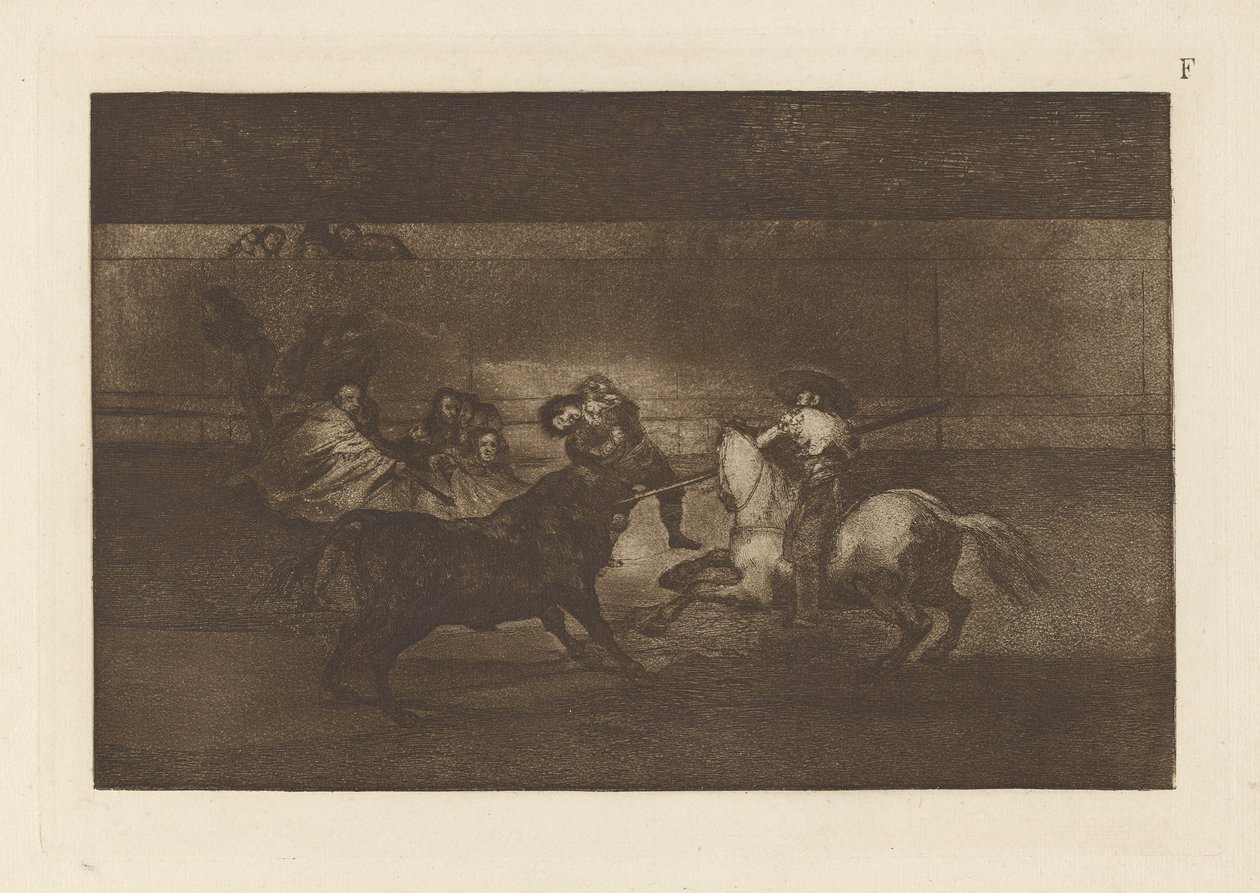Mort de Pepe Illo (Morte de Pepe Illo, 3ª Composição), Placa F de La tauromaquia (3ª edição) de Francisco de Goya