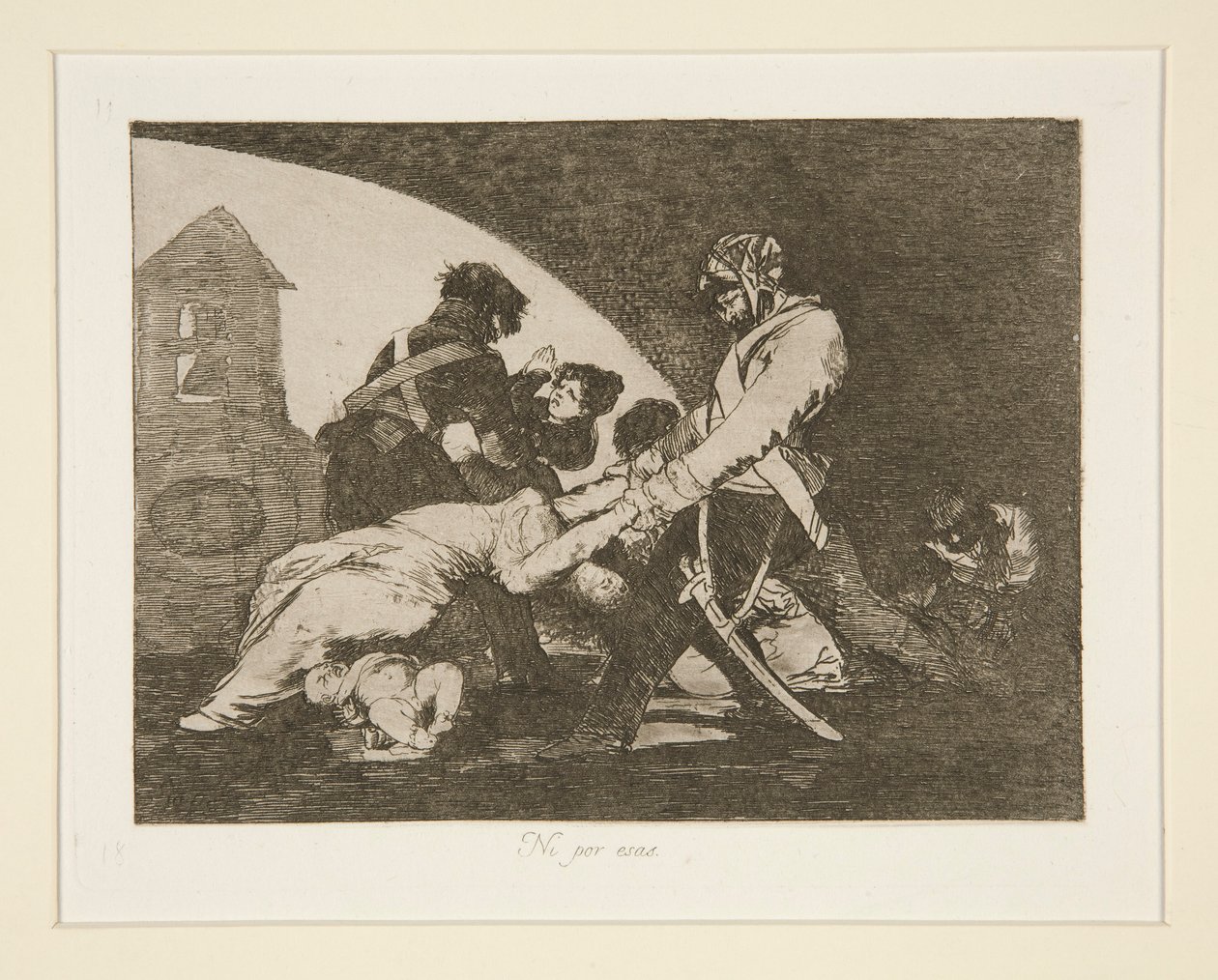 Nem para aqueles (Nenhum destes), pl. 11 de Os Desastres da Guerra de Francisco de Goya