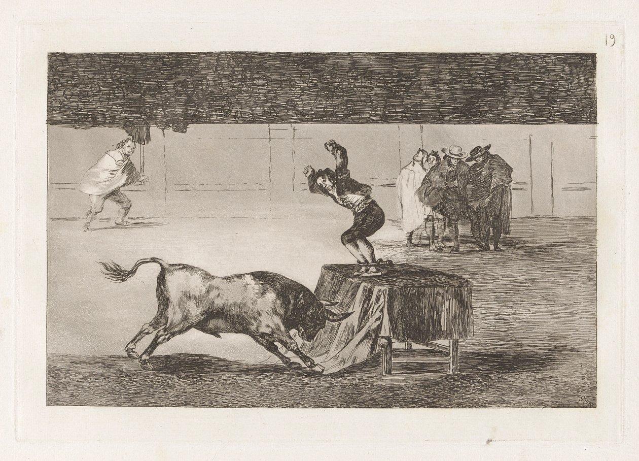 Otra locura suya en la misma plaza (Outra Loucura sua no Mesmo Anel), Placa 19 de La tauromaquia de Francisco de Goya