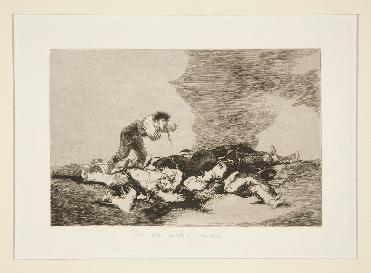 Para isso você nasceu (This Is What You Were Born For), pl. 12 de Os Desastres da Guerra de Francisco de Goya