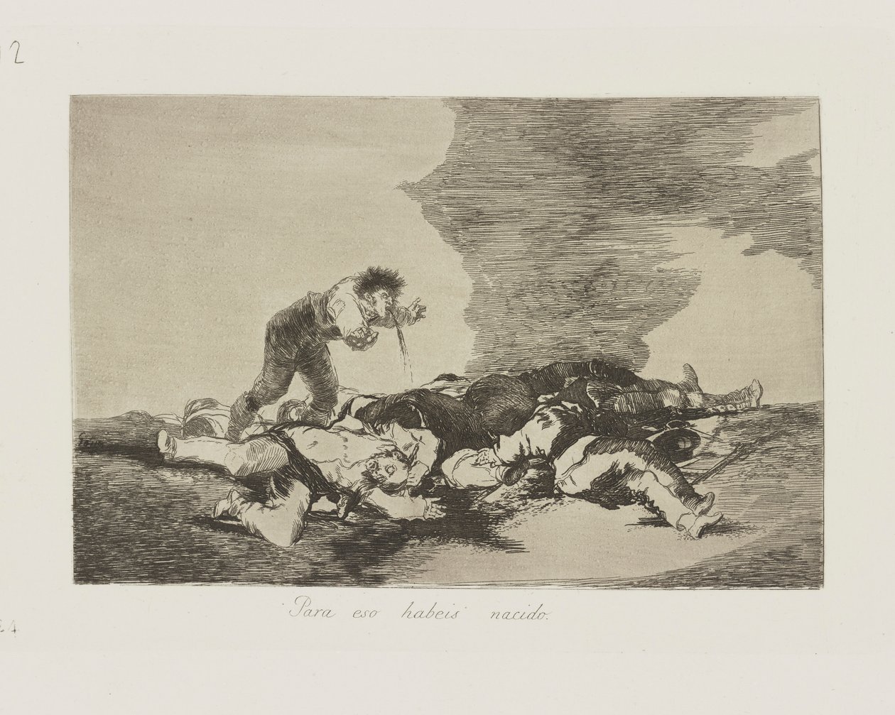 Para isso você nasceu. (É para isso que você nasceu.), pl. 12 da série Os Desastres da Guerra de Francisco de Goya