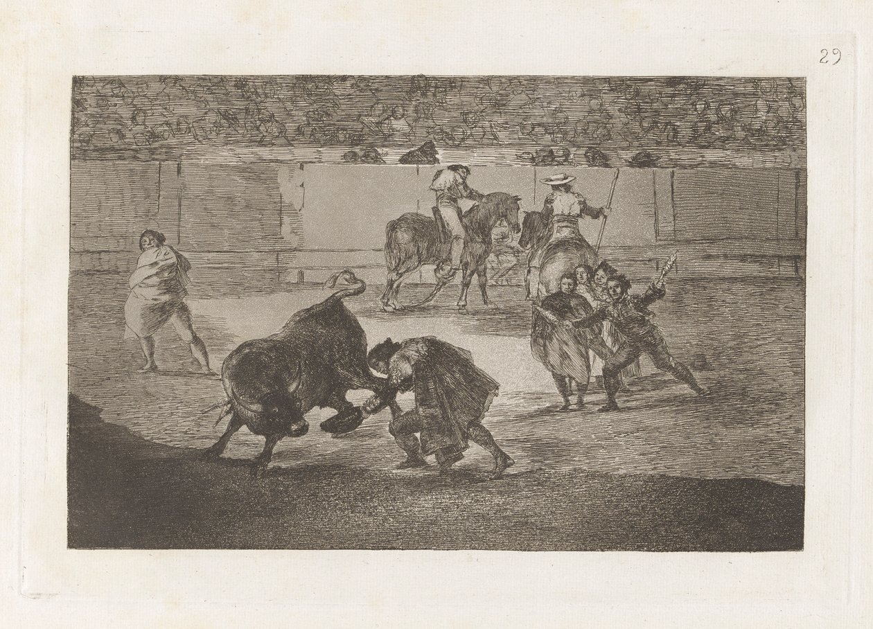 Pepe Illo fazendo o corte ao touro (Pepe Illo Fazendo a Passagem do de Francisco de Goya