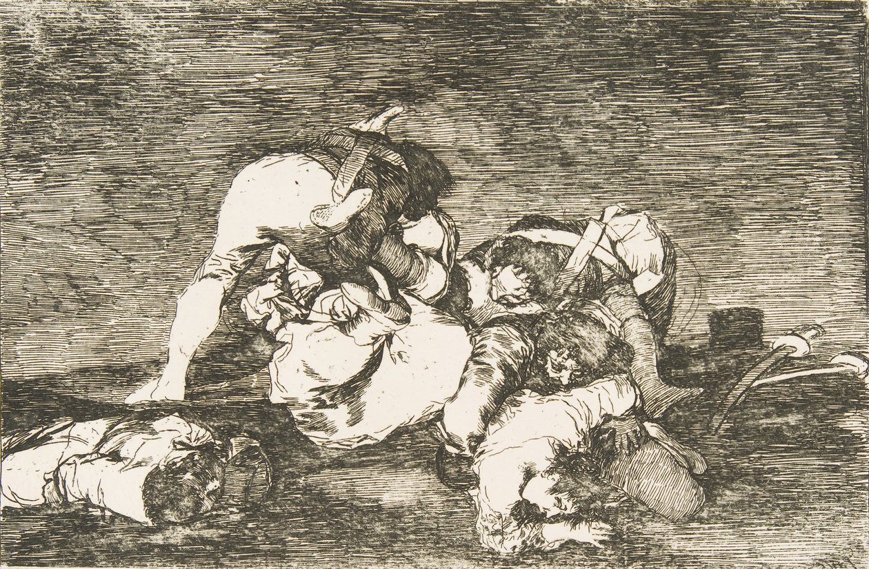 Ilustração 10 dos Desastres da Guerra Los Disastres de la Guerra: Nem eles. Tampoc ..., 1810. de Francisco de Goya