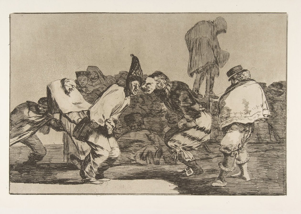 Ilustração 14 dos Disparates: Carnival Folly, ca. 1816-23 publicado em 1864. de Francisco de Goya