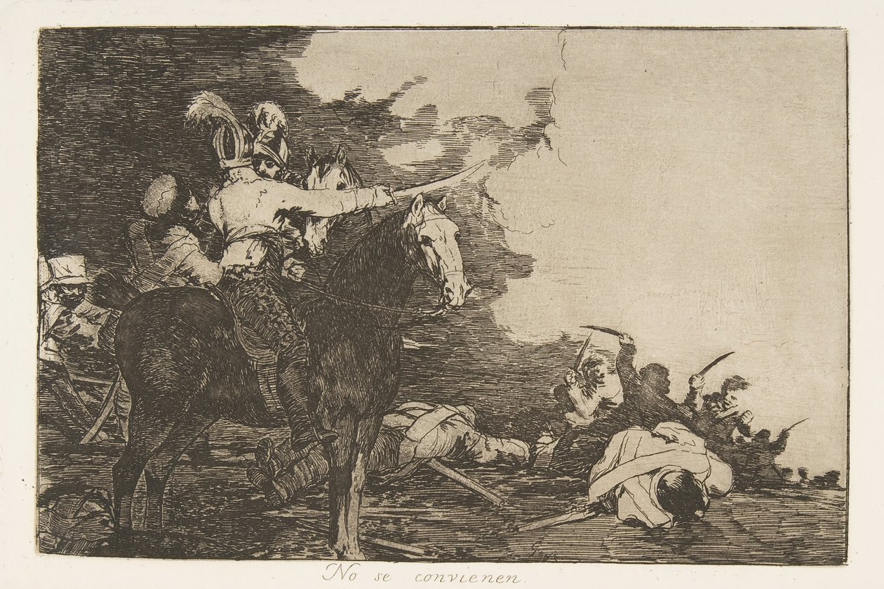Placa 17 de Os Desastres da Guerra Los Desastres de la Guerra: They ..., 1810 publicou 1863. de Francisco de Goya