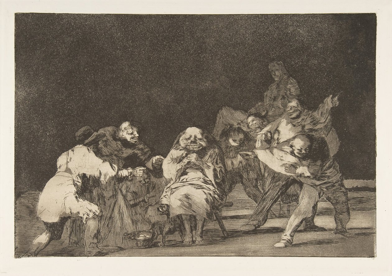 Ilustração 17 dos Disparates: Lealdade, ca. 1816-23 publicado em 1864. de Francisco de Goya