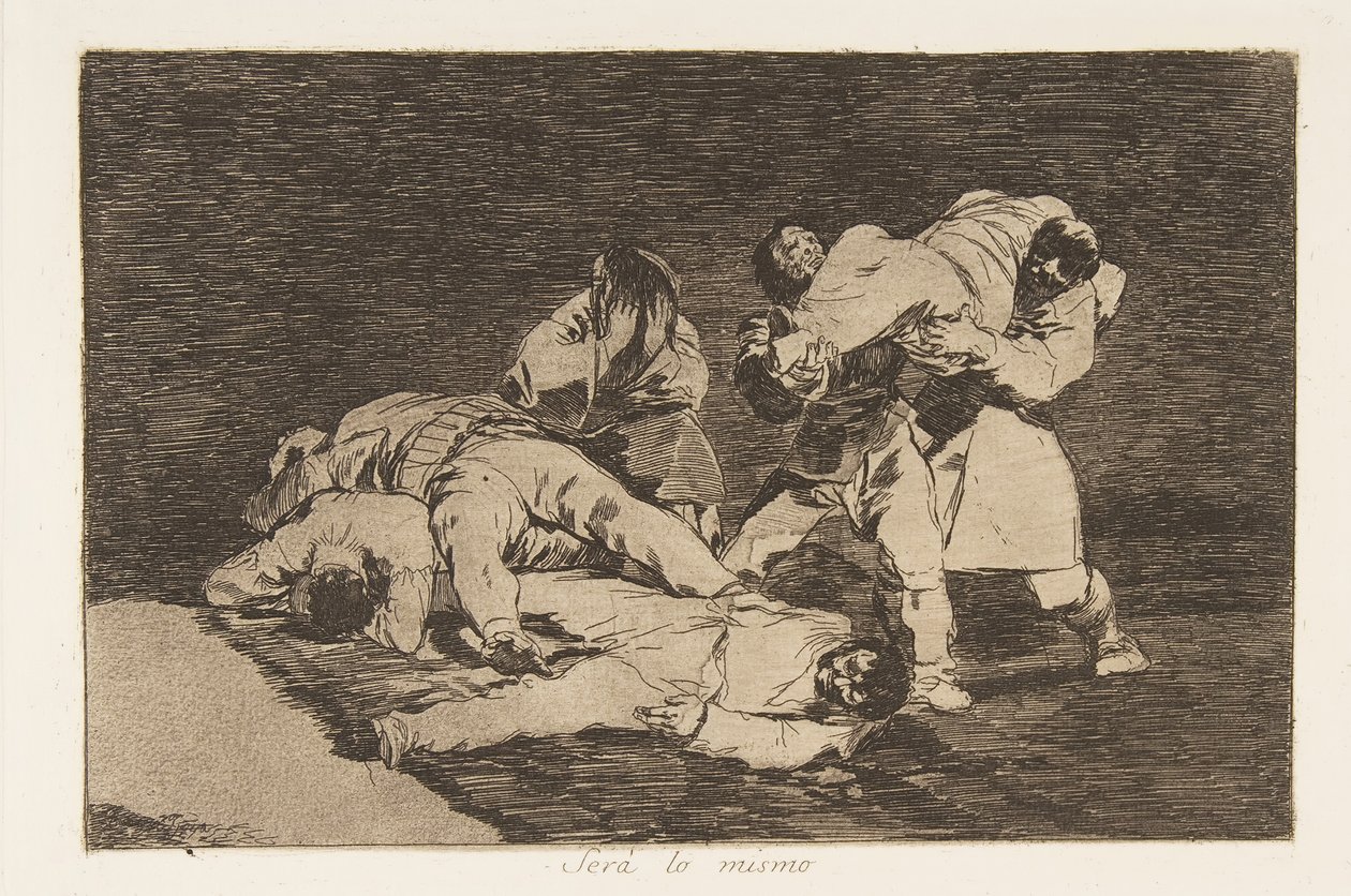 Ilustração 21 dos Desastres de Guerra Los Desastres de la Guerra: It w ..., 1810 publicado 1863. de Francisco de Goya