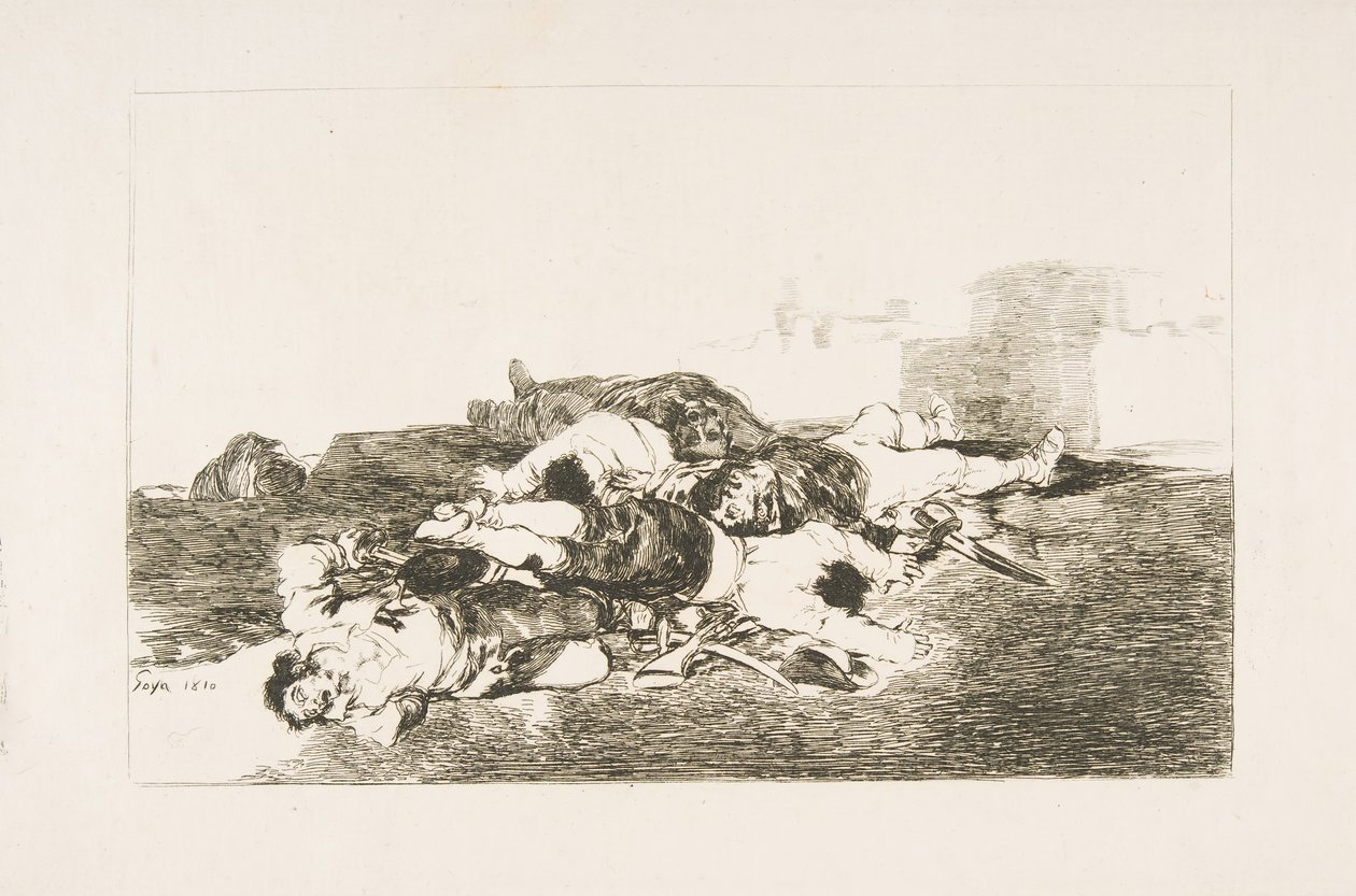 Ilustração 22 dos Desastres da Guerra Desastres da Guerra: Pior ainda. Tanto e ..., 1810. de Francisco de Goya