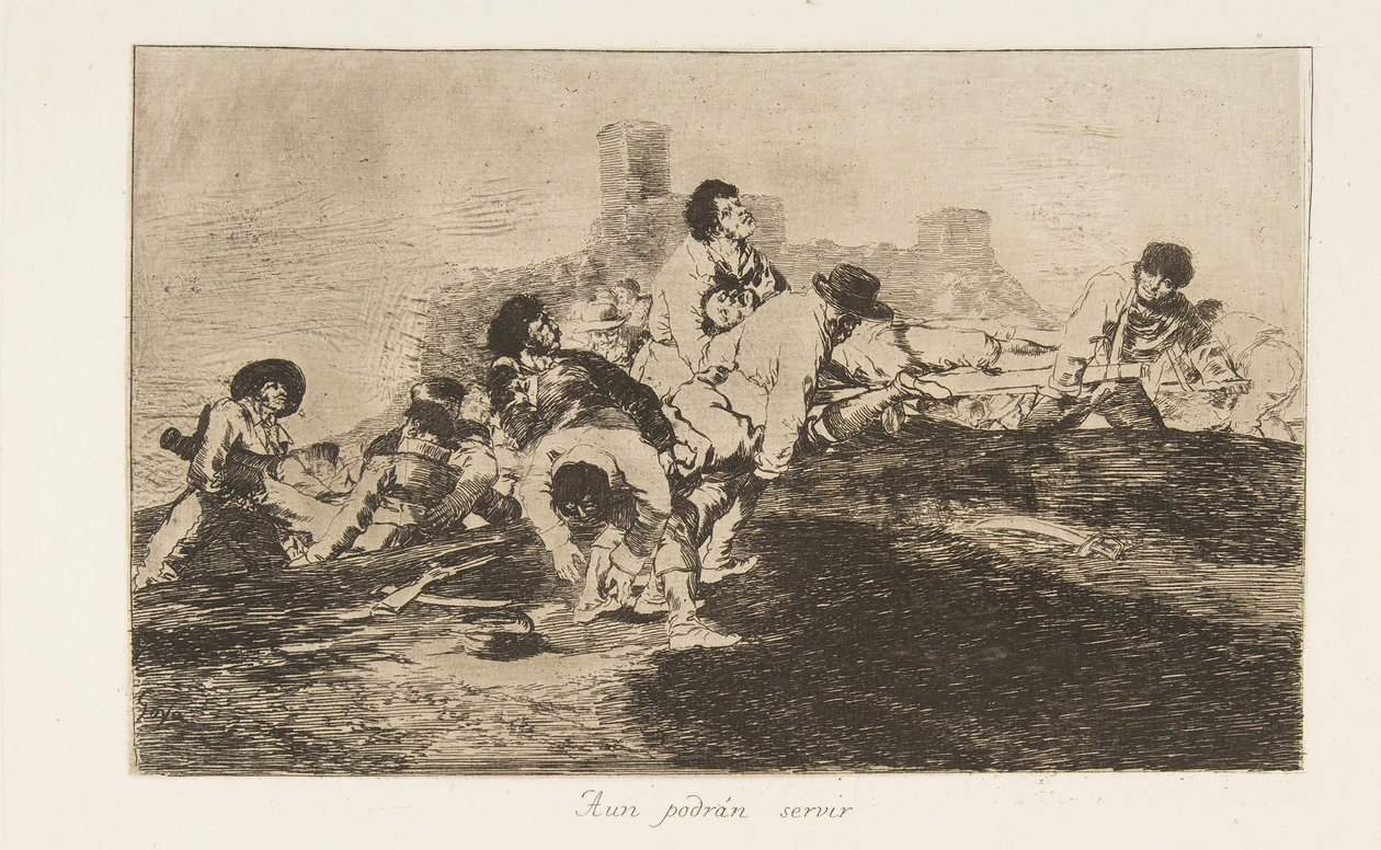 Ilustração 24 dos Desastres de Guerra Los Desastres de la Guerra: They ..., 1810 publicou 1863. de Francisco de Goya