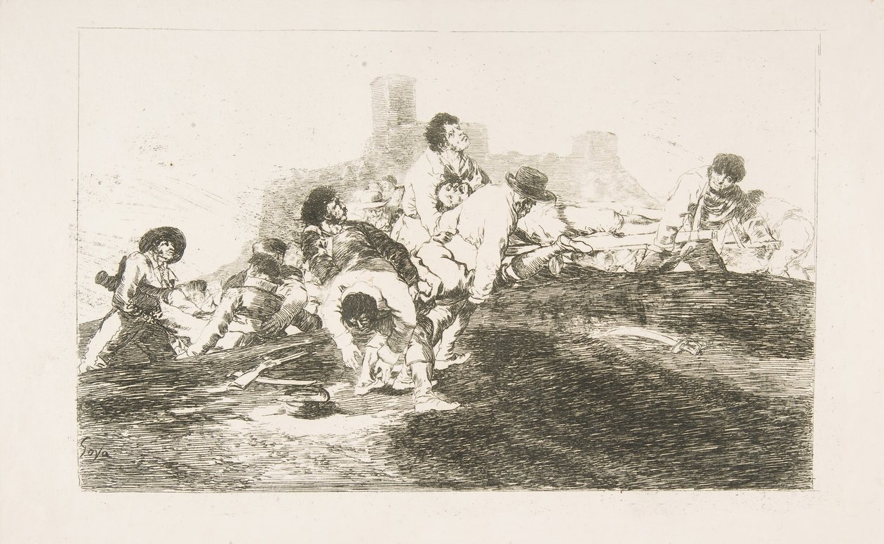 Ilustração 24 de Os Desastres da Guerra Los Desastres de la Guerra: Eles ainda podem ser de u ..., 1810. de Francisco de Goya