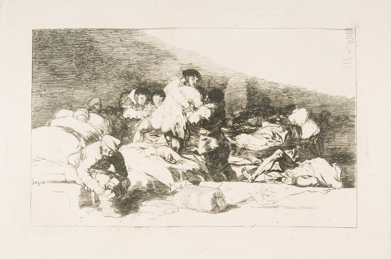 Ilustração 25 dos Desastres da Guerra Desastres da Guerra: Estes também. Também e ..., 1810. de Francisco de Goya