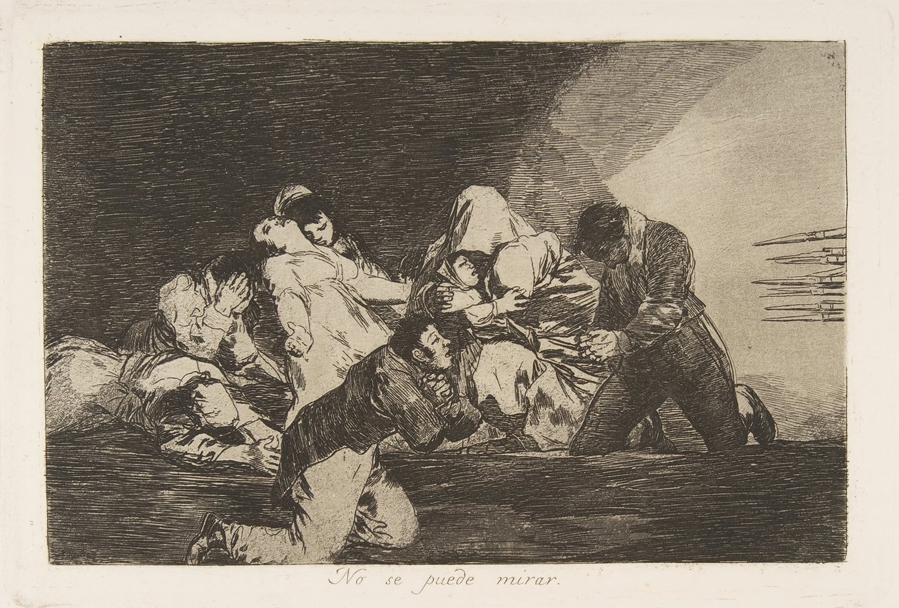 Ilustração 26 dos Desastres de Guerra Los Desastres de la Guerra: One ..., 1810-20, publicada em 1863. de Francisco de Goya