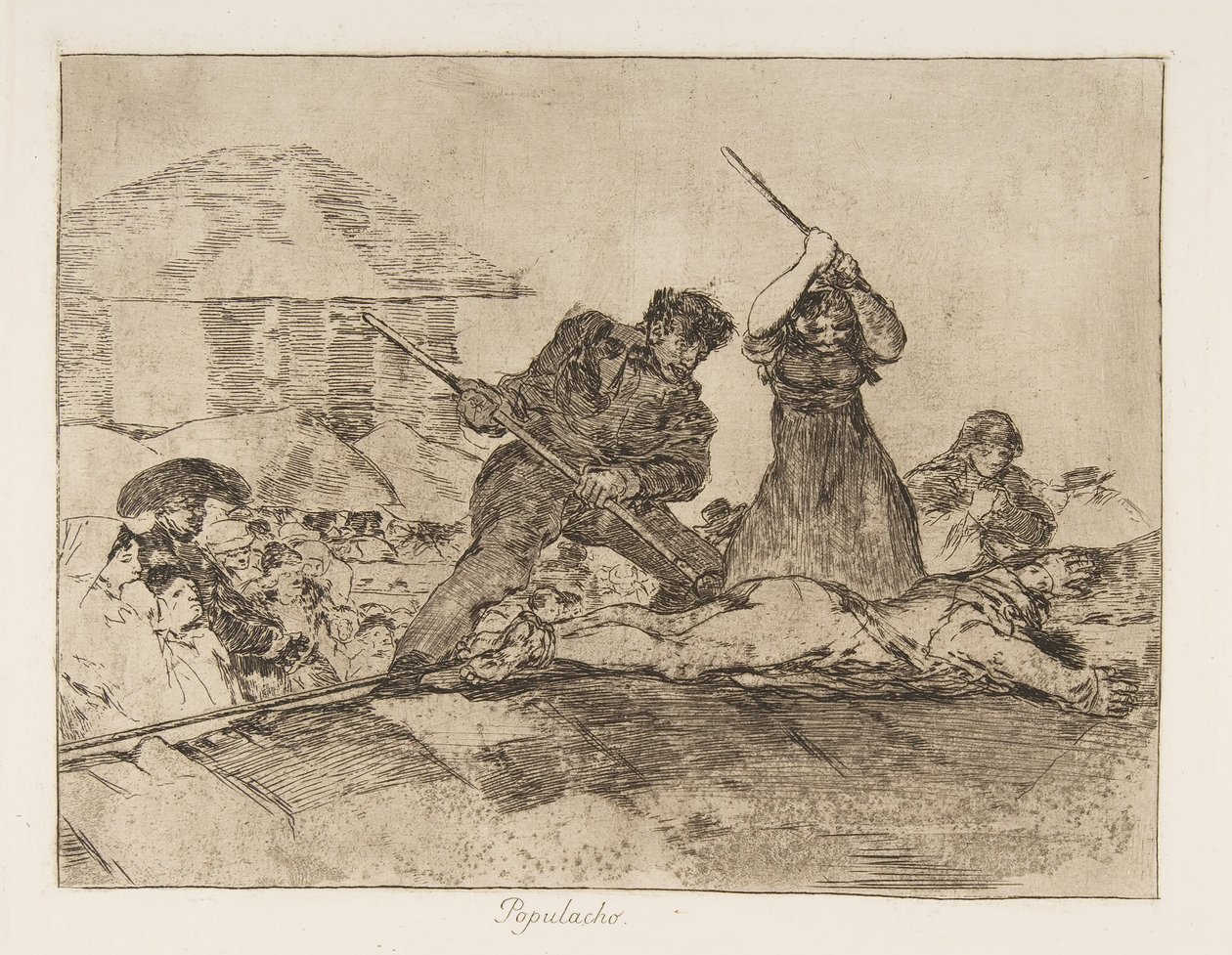 Placa 28 de Desastres da guerra Desastres da guerra: Rabbl ..., 1810 publicado em 1863. de Francisco de Goya