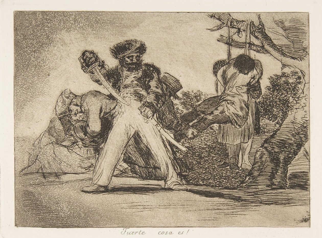 Ilustração 31 dos Desastres de Guerra Los Desastres de la Guerra: That ..., 1810 publicou 1863. de Francisco de Goya