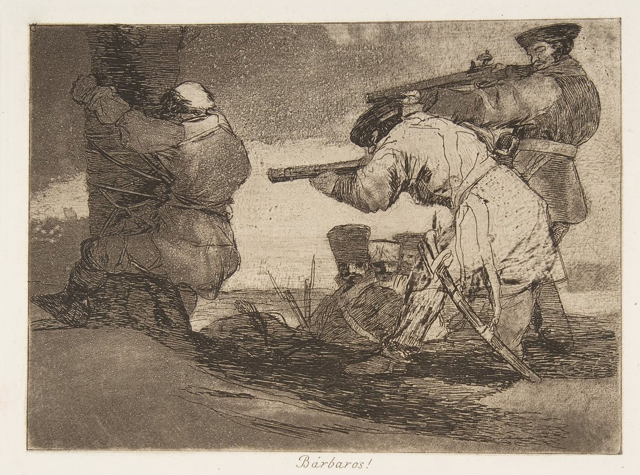 Placa 38 de Desastres da guerra Os desastres da guerra: barba ..., 1810 publicado em 1863. de Francisco de Goya