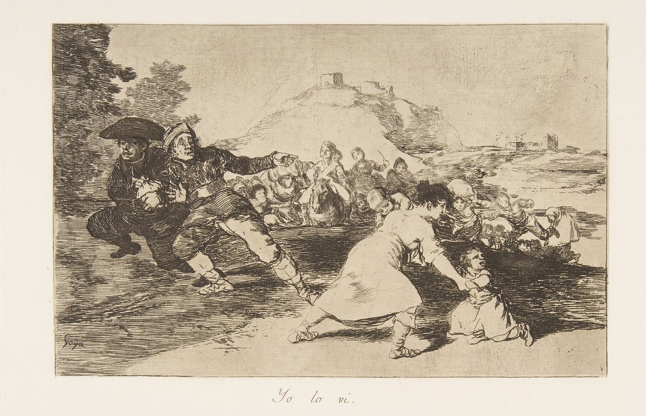 Ilustração 44 de Desastres de guerra Los Desastres de la Guerra: Vi ..., 1810 publicado em 1863. de Francisco de Goya