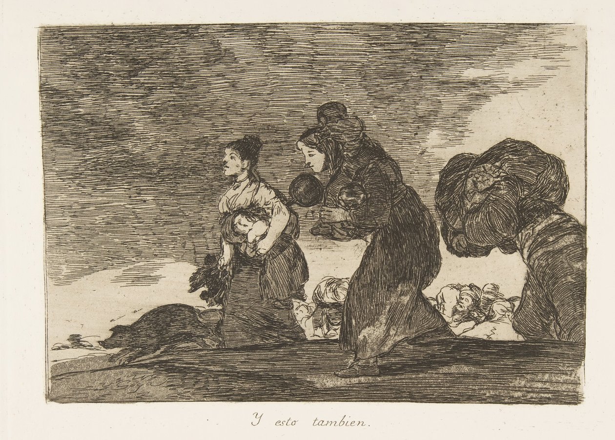 Ilustração 45 dos Desastres de Guerra Los Desastres de la Guerra: E t ..., 1810 publicado 1863. de Francisco de Goya