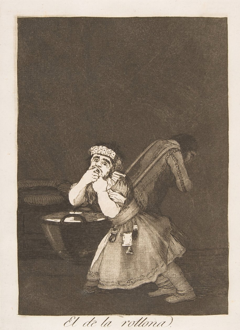 Ilustração 4 de Los Caprichos: Nannys boy El de la rollona., 1799. de Francisco de Goya