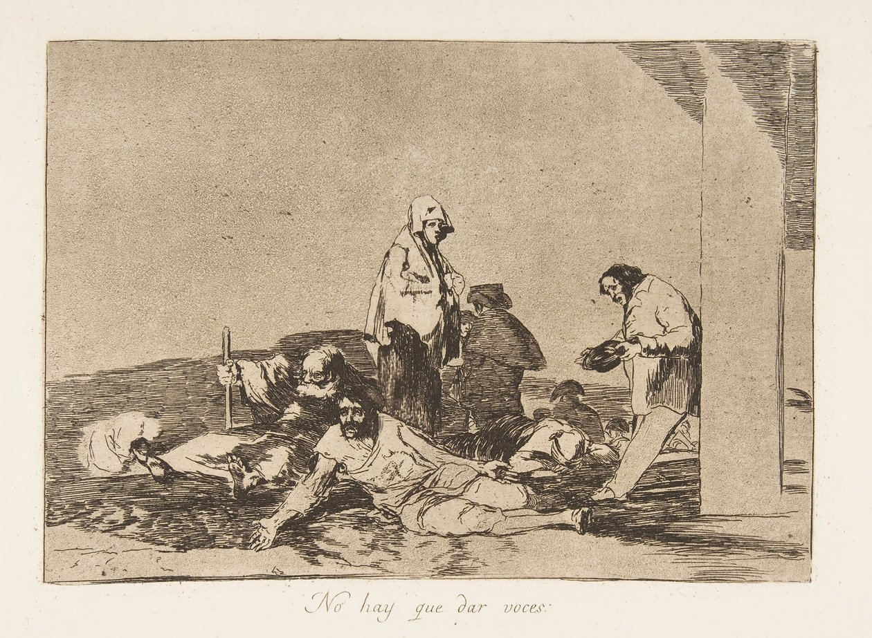 Ilustração 58 dos Desastres de Guerra Los Desastres de la Guerra: It ..., 1811-12 publicado em 1863. de Francisco de Goya