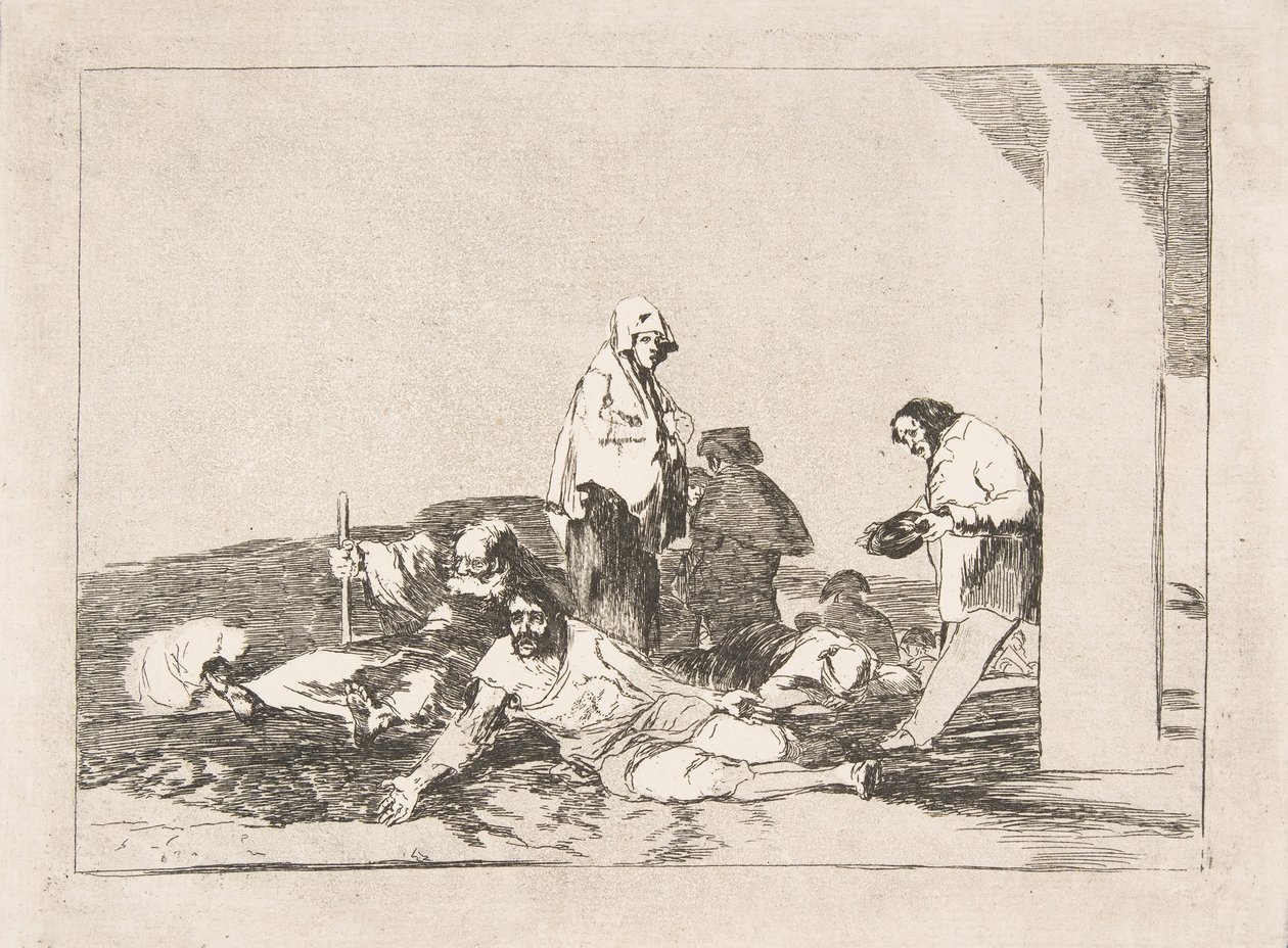 Ilustração 58 de Os Desastres da Guerra Los Desastres de la Guerra: Não adianta chorar ..., 1811-12. de Francisco de Goya