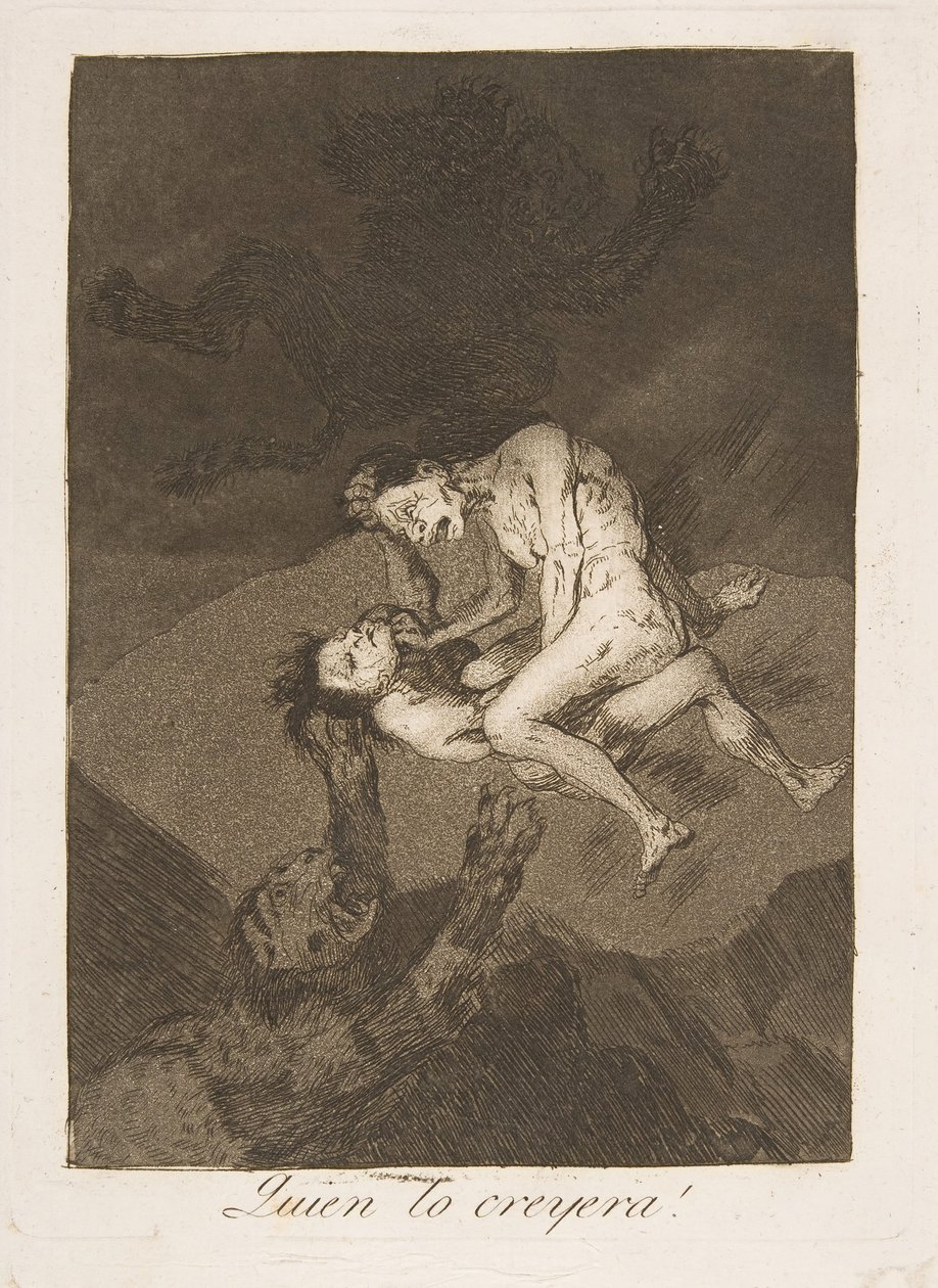 Ilustração 62 de Los Caprichos: Quem teria pensado nisso Quien lo creyera !, 1799. de Francisco de Goya