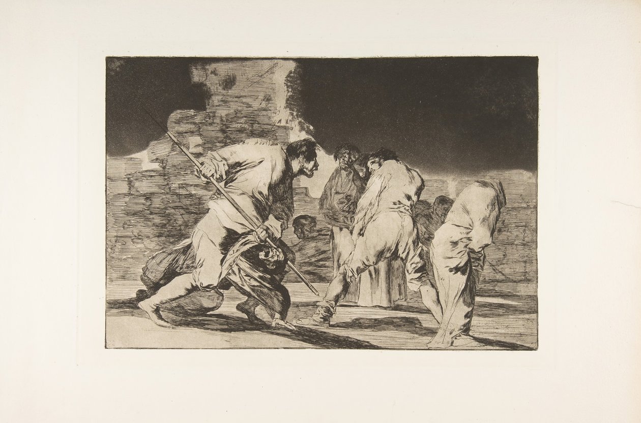 Ilustração 6 dos Disparates: É incrível - e fomos criados por Deus, ca. 1816-23 publicado em 1864. de Francisco de Goya