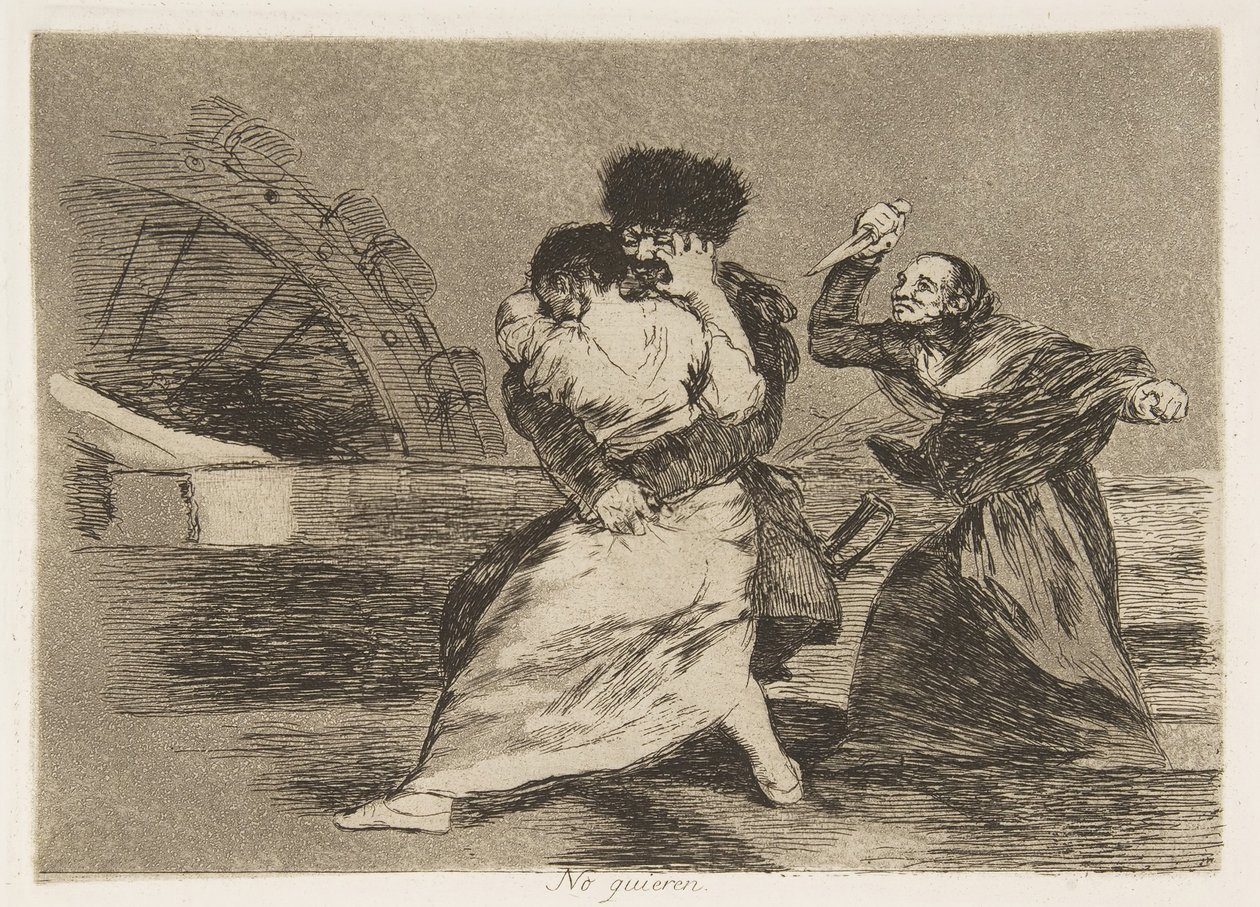 Ilustração 9 dos Desastres da Guerra Los Desastres de la Guerra: They d ..., 1810 publicou 1863. de Francisco de Goya